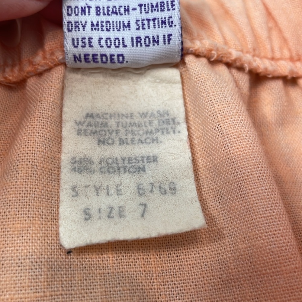 Vtg Jackson Square Peach A-Line Skirt. Size 7 - Picture 7 of 11